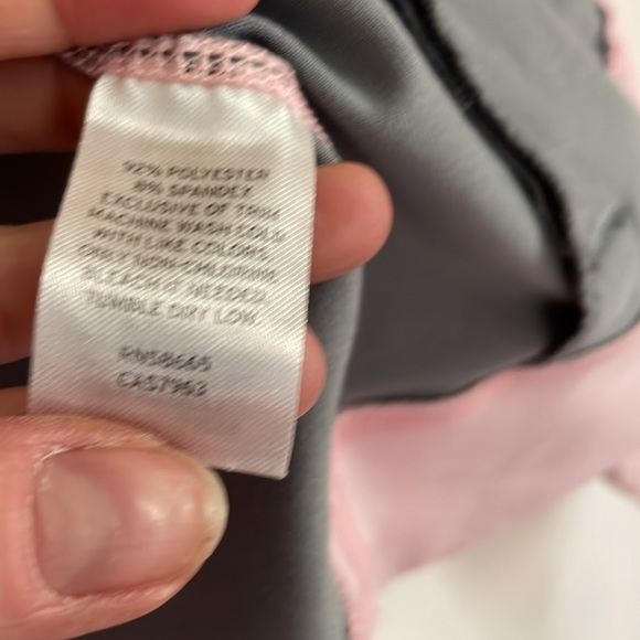 Nordstrom Zella Girl athletic jacket in gray and pink, size large, 10/12 EUC - Picture 6 of 8